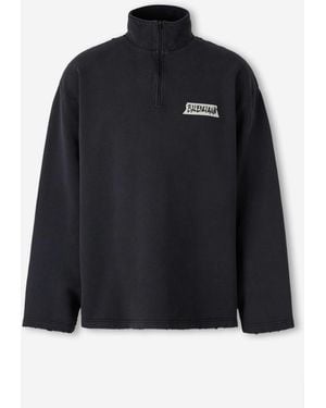 Balenciaga Sweat-Shirt À Ruban Adhésif - Noir