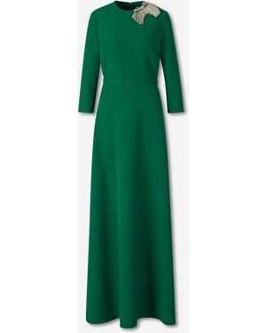 Safiyaa Maxi Flared Dress - Green