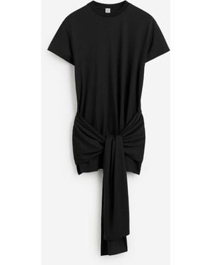 TOTEME T-Shirt With Tie - Black