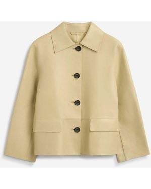 TOTEME Casual Leather Jacket - Natural