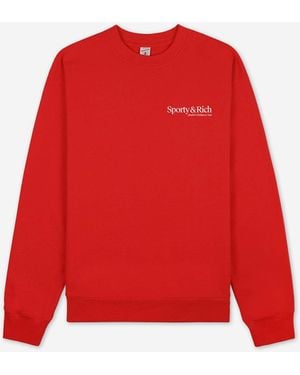 Sporty & Rich Crew Neck Sweatshirt - Red