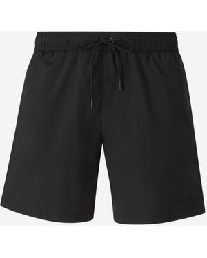 Moncler Badeanzug Mit Logo-Stickerei - Schwarz