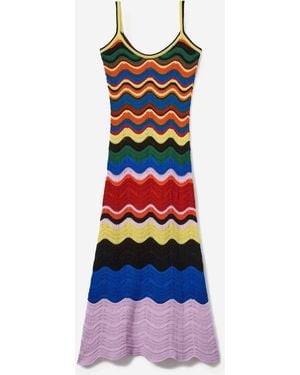 La DoubleJ Chevron Knit Sundress - White
