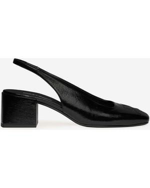 Courreges Slingbacks Ac Vinyl - Negro