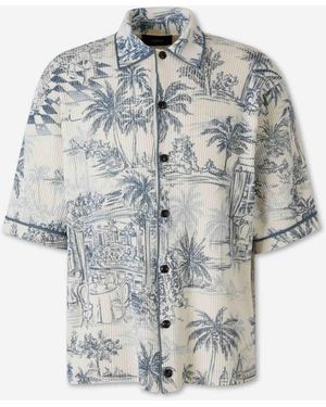 Amiri Printed Knit Shirt - Grey