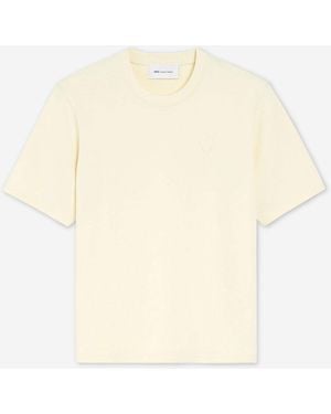 Ami Paris Camiseta Logo Algodón - Blanco