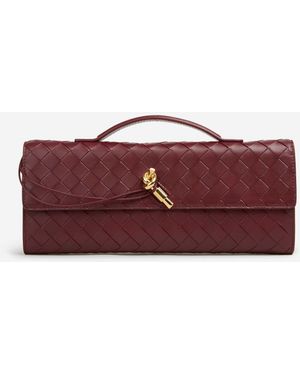 Bottega Veneta Andiamo Clutch Tasche - Lila