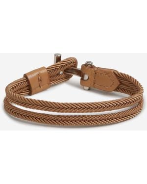 Tom Ford Geflochtenes Logo-Armband - Natur