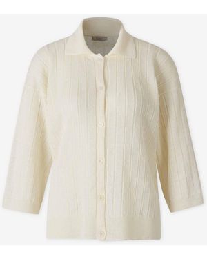 Peserico Ribbed Knit Shirt - White