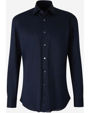 Fray Micro Knit Shirt - Blue