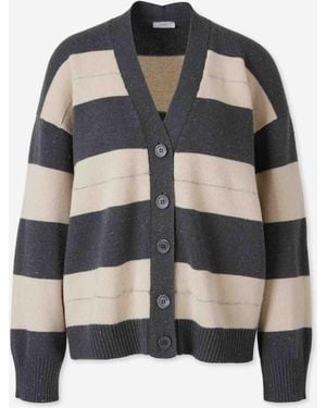 Peserico Ribbed Knit Cardigan - Black