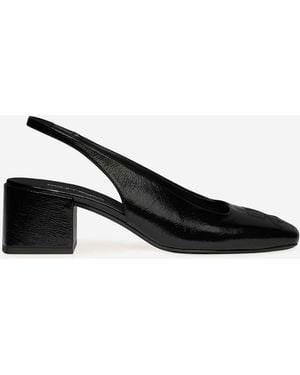 Courreges Slingbacks Ac Vinyl - Nero