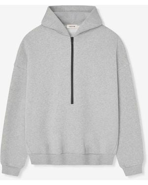 Fear Of God Hooded Zip Sweatshirt - Grey