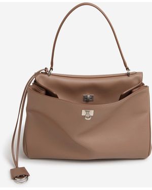 Balenciaga Bolso Mano Rodeo Mediano - Neutro