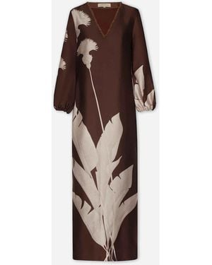 ANDRES OTALORA Maxi Dress Palms - Brown