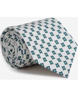 Santa Eulalia Geometric Print Silk Tie - Multicolour