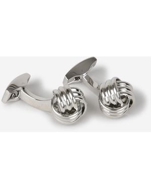 Tateossian Cable Knot Cufflinks - White