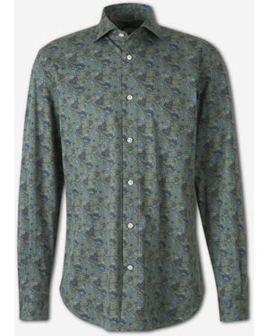 Vincenzo Di Ruggiero Printed Cotton Shirt - Green