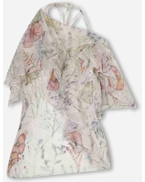 McQueen Top Meadow Floral - White