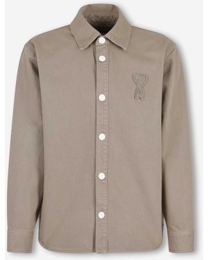 Ami Paris Logo Overshirt - Natural
