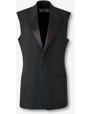 Ami Paris Wool Dress Vest - Black