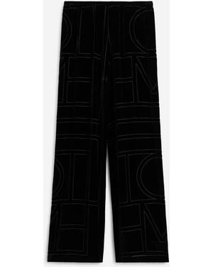 TOTEME Monogram Casual Pants - Black