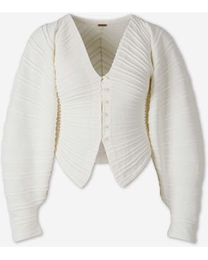 Cult Gaia Blair Knit Cardigan - White