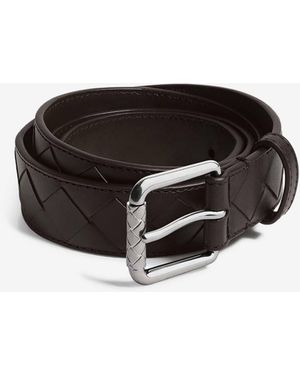 Bottega Veneta Intrecciato Belt - Black