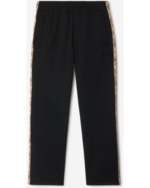 Burberry Cotton Check Joggers - Black