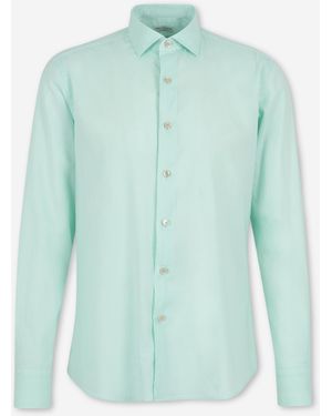 Santa Eulalia Plain Cotton Shirt - Blue