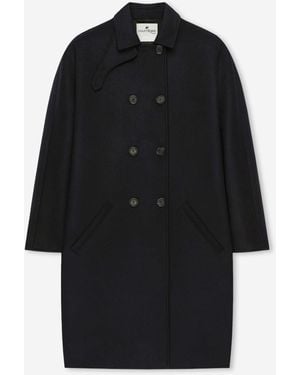 Courreges Oversized Long Coat - Black