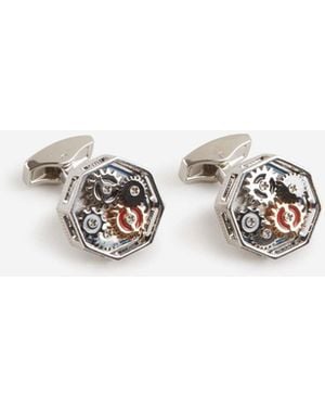 Tateossian Octo Gear Cufflinks - White