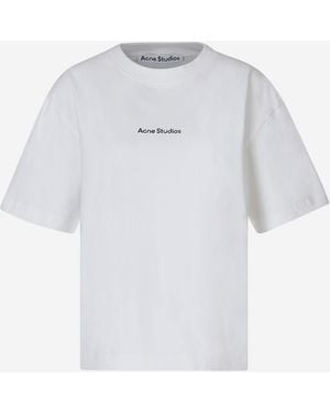 Acne Studios T-Shirt En Coton À Logo - Blanc