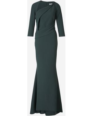 Safiyaa Crepe Midi Dress - Green
