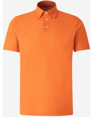 Zanone Polo Liso Algodón - Naranja