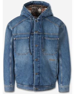 Off-White c/o Virgil Abloh Chaqueta Denim Capucha - Azul