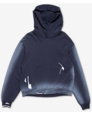 Acne Studios Sudadera Capucha Sprayed - Azul