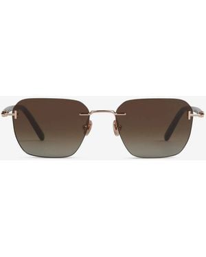Tom Ford Rectangular Sunglasses - Metallic