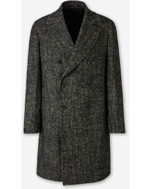 Tagliatore Cappotto Lungo A Doppio Petto - Nero