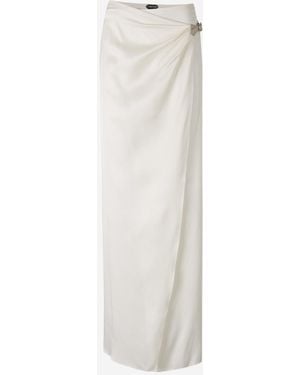 Tom Ford Maxirock-Gürtel - Weiß