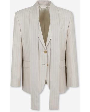 Acne Studios Straight Wool Blazer - White