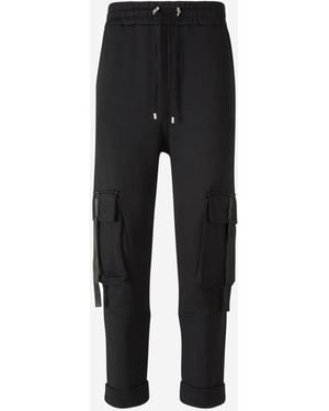 Balmain Stretch Cargo Joggers - Black