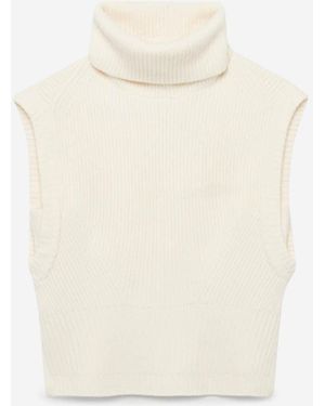 Jonathan Simkhai Maple High Neck Vest - White