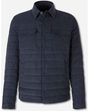 Herno Veste Chemise Matelassée - Bleu