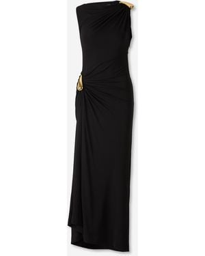 Bottega Veneta Maxi-Jerseykleid - Schwarz