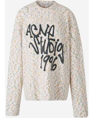 Acne Studios Jersey Mit Logo-Aufdruck - Weiß