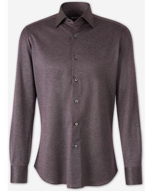 Fray Camisa Lisa Algodón - Morado