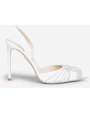 Aquazzura Sandali Gatsby Sling - Bianco