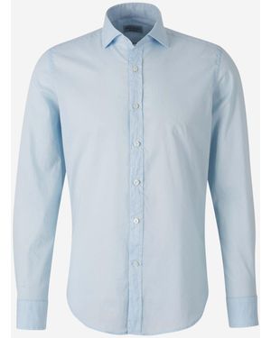 Santa Eulalia Plain Cotton Shirt - Blue