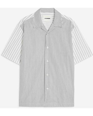 Jil Sander Striped Pattern Shirt - White